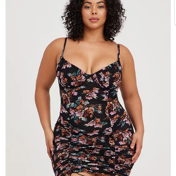 torrid Other - Torrid Floral Drawstring Mesh Chemise